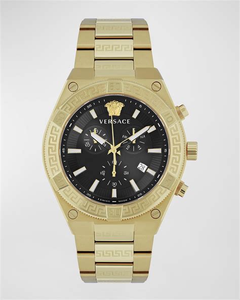 versace gold watch replica|versace ip yellow gold watch.